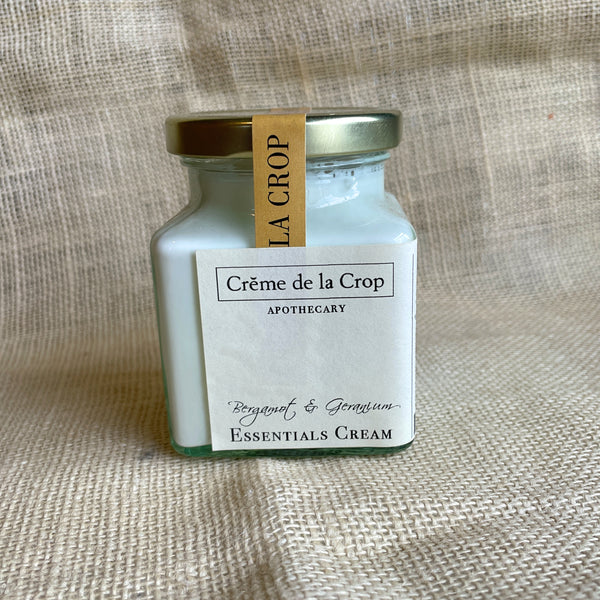 Skin Cream - Creme Essentials Bergamot & Geranium Essential Oils 9 oz front