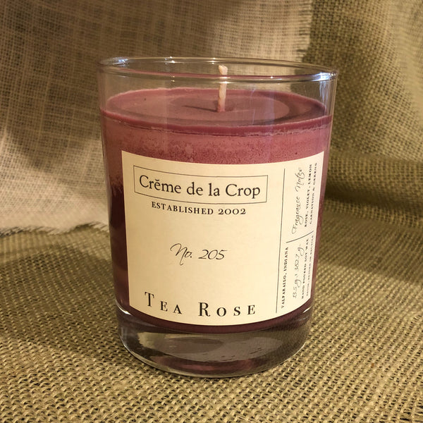 Soy Candle - Tea Rose 100% Soy Wax, Hand-Poured Candle - 13.5oz Fragrance Note:  Carnation, Green Leaves, Lemon, Origanum, Rose, Sandalwood, and Violet Essential Oil front