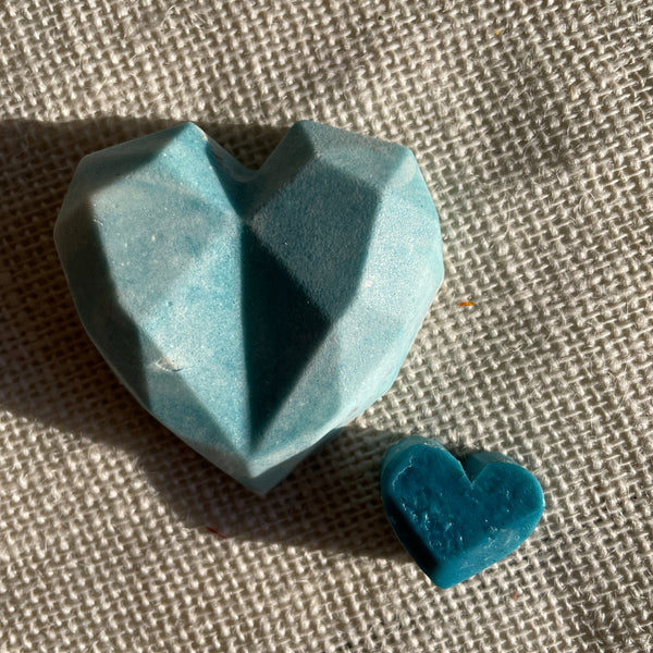heart soap-handcrafted-handmade-essential oils-close up